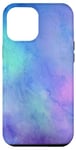 Coque pour iPhone 12 Pro Max Turquoise bleu violet nuages dégradé