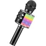 Urban Spec Bluetooth Karaoke Mic w LED Speaker Black