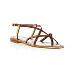 Les Tropéziennes par M. Belarbi Femme Monaco Sandales Bride arriere, Marron Tan Or, 37 EU