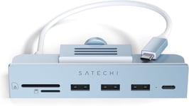 SATECHI USB-C Clamp Hub – USB-C Data Port, USB-A 3.0 Data, Micro/SD Card Read