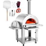 Vevor - Four a pizza a double combustible pour utilisation en exterieur, four a pizza portable de 22 pouces, four a pizza deexterieur alimente aux