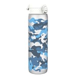 Ion8 Water Bottle (1 Litre) Quench Leak-proof & BPA-Free Drinking Bottle, Triple Lock & One-Touch Flip Lid, Easy Hydration for Travel, Gym & Active Lifestyles, Recyclon Camouflage