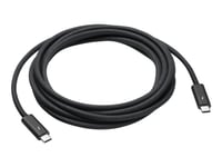 Apple Thunderbolt 4 Pro - Thunderbolt-Kabel - 24 Pin Usb-C (Hane) Till 24 Pin Usb-C (Hane) - Usb 3.2 / Usb4 / Thunderbolt 3 / Thunderbolt 4 / Displayport - 3 M - Aktiv, Stöd För Kedjekoppling - Svart