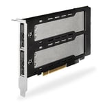 ICY DOCK 2 Bay M.2 NVMe SSD to PCIe 4.0 x8 Mobile Rack Enclosure