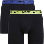 Nike Boxershorts 2-pack - Svart/Gul/Blå, storlek X-Small