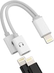 Adaptateur Ecouteur Iphone Lightning Jack Chargeur Double Pr Cable(2en1)Certifié Apple Mfi Accessoire Pour 14 13 12 11 Pro 7 8 Plus X Ipad 2 Air Adapter Voiture Casque Audio Câble Aux Adapta[L533]