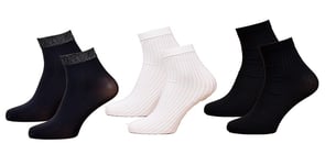 Chaussettes Femme Dim En Coton Confort Et Elegance -Assortiment Modèles Photos Selon Arrivages- Pack De 3 Paires Socquettes Ba&sh