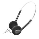 Black Casque filaire universel avec réduction du bruit, casque de centre d'appels réglable, écouteurs stéréo, casque pour PC, ordinateur portable, 3.5mm ""Nipseyteko