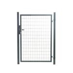 Portillon grillagé en acier galvanisé maille 100 x 50 passage 1m x 1m70 Gris anthracite