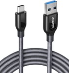 Anker Powerline USB C to 3.0 Cable 6ft High Durability for 6ft, Grey