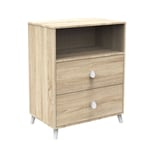 Sauthon Commode 2 tiroirs 1 niche Montana MARRON