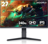 Ecran Pc Gamer 27 Pouces-Écran Wqhd Pc,240Hz,1Ms,Adaptive Sync,Compatibilité Gsync,(2560X1440,Hdmi,Displayport,Hdr 400) Noir/Rouge