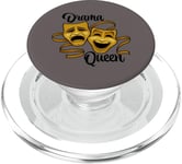 Masques de théâtre comédie et tragédie en or PopSockets PopGrip pour MagSafe