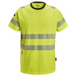 Snickers Workwear 2539 T-paita huomioväri, keltainen XXL