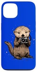 Coque pour iPhone 13 Loutre avec un appareil photo - Adorable photographe loutre