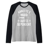 ANNETTE Personalized Cute Coffee Girls ANNETTE Name Raglan Baseball Tee