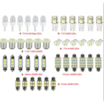 42pcs T10 LED Ampoule de Voiture (Blanc), Universel Voiture LED SMD Ampoules Kit Intérieur Dôme Plaque D'immatriculation Lumières Festoon Carte