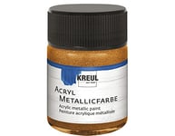 Kreul 77583 - Acrylique Métallique, 50 ml verre en bronze doré, peinture acrylique glamour à effet métallique à base d'eau, couvrante et crémeuse, séchage rapide et résistante à l'eau