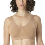 Schiesser BH Bustier Removable Pads Bra Beige polyamid 3XL Dame