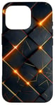 Coque pour iPhone 16 Pro noir feu abstrait cool