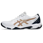 Asics Men's Gel-Rocket 11 Sneaker, White Pure Gold, UK