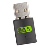 USB-WiFi-sovitin 600M BT 5.0 Drive Free 2.4G 5G Dual Band langaton verkkosovitin