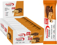 Premier Protein High Protein Bar Chocolate Caramel 16x40g - High Protein Low +