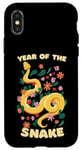 iPhone X/XS Celebrate Chinese New Year of the Snake 2025 Floral Flowers Case