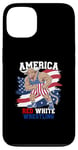 Coque pour iPhone 13 America Red White Wrestling Pride - Lutteur à taureau