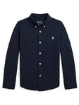 Ralph Lauren Boys Long Sleeve Mesh Sport Shirt - Aviator Navy, Navy, Size 16 Years=Xl