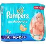 Pampers active Baby Dry - Giant pack 96 couches - Taille 3