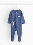 Guess How Much I Love You Blue Fleece Lined Sleepsuit 6-9 months Months