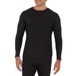 Fruit of the Loom Men's Recycled Waffle Thermal Underwear Crew Top (1 and 2 Packs) Pajama, Black, S