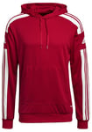 adidas Men's Squadra 21 Hoodie, Team Power Red/White, S Tall