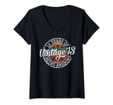 Womens Vintage 2013 Bday Stamp 12th Birthday Gifts 12 Year Old V-Neck T-Shirt