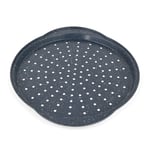 Russell Hobbs Pizza Tray Pan Round Perforated Baking Tray 38 cm Nightfall Stone