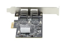 StarTech.com 2-Port 2.5Gbps NBASE-T PCIe Network Card, Intel I225-V, Dual-Port Computer Network Card, Multi-Gigabit NIC, PCI Express Server LAN Card, Desktop Ethernet Interface - netværksadapter - PCIe 2.0 x2 - 10M/100M/1G/2,5 Gigabit Ethernet x 2