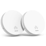 Meross Smoke Alarm 2 Pack, Fire Alarm Smoke Detector 10-Year Battery with Large Silence Button Conforms to EN14604 Standard