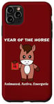 Coque pour iPhone 11 Pro Max Année du cheval mignon kawaii chinois zodiaque chinois nouvel an