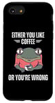 Coque pour iPhone SE (2020) / 7 / 8 Vintage Frog Soit You Like Coffee Or You're Wrong Lover