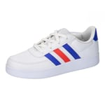 adidas Breaknet 2.0K Chaussures de Tennis, FTWR White Lucid Blue Bright Red, 30 EU