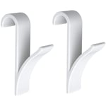 Lot de 2 Crochet radiateur, Crochet radiateur sèche serviette, plastique blanc