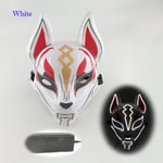 Anime Expro Decor Japanilainen Fox Mask Neon Led Light Cosplay Mask Halloween Party Rave Led Mask Tanssi DJ Palkkapäiväasu Rekvisiitta