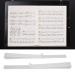 1 Pair Of Music Stand Page Holder Clear Acrylic Piano Book Clip Musical