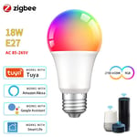 Xiaomi-Tuya Smart WiFi LED Bulb,Lampe à commande vocale,Ampoules à intensité variable,15W,RGBCW,Alexa,Google Home,Alice - Type 18W-1PCS