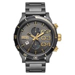 Diesel Montre chronographe Double Down 2.0 Chrono de , en acier inoxydable, gunmetal, pour homme, DZ4614