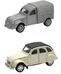 Lot de 2 voitures Citroën 3 inches (7cm) Welly Jouet Miniature Retro WEL10