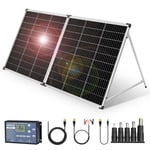 Panneau Solaire Portable 200W monocristallin avec régulateur de charge recharge des batteries 12V et des générateurs