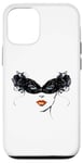 Coque pour iPhone 12/12 Pro Masque vénitien, joli visage, femme, Venise, Italie