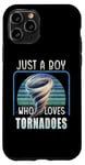 Coque pour iPhone 11 Pro Storm Chaser Just A Boy Who Loves Tornado Retro 80s Weather